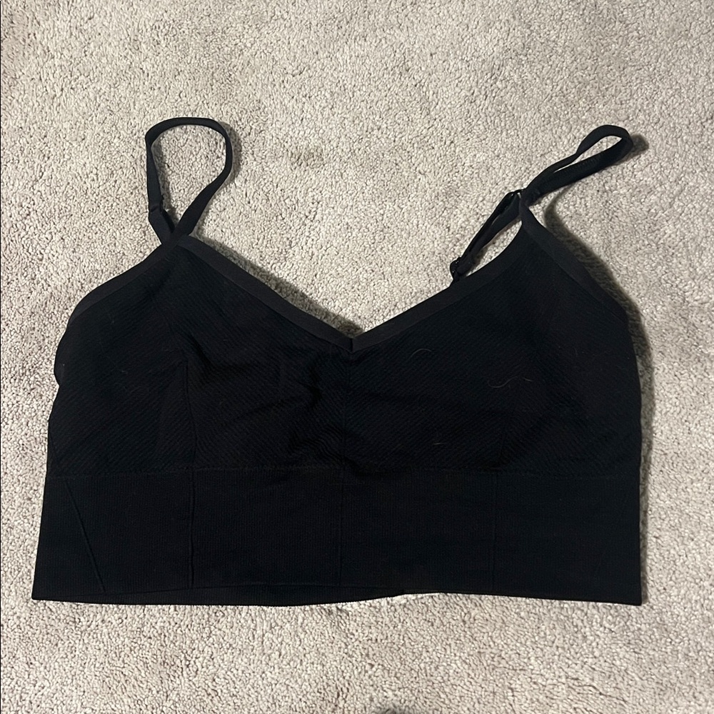 size large aerie offline black sports bra